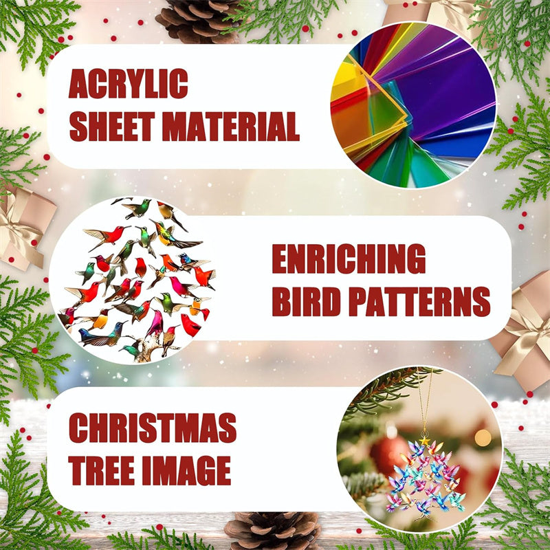 【🎁Božićna ponuda🎄】Božićni ukras s akrilnim kolibrijem（🔥Kupi 1 dobi 1 gratis🔥）