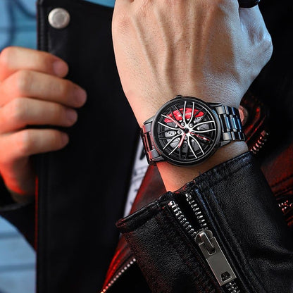 【🎁Božićna ponuda🎄】Poklon sat - savršeno elegantan s trkaćim kotačem - gdje je vrijeme dragocjeno